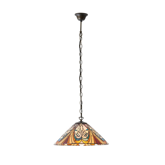 Endon Lighting - 64162 - Endon Tiffany Lighting 64162 Indoor Pendant Light Hector Range 60W E27 GLS Dimmable