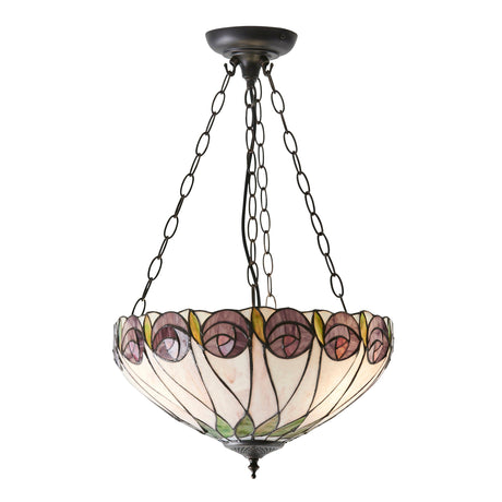 Endon Lighting - 64175 - Endon Tiffany Lighting 64175 Indoor Pendant Light Hutchinson Range 3 x 60W E27 GLS Dimmable