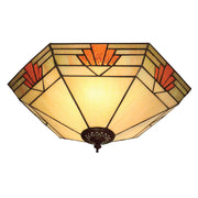 Endon Lighting - 64284 - Endon Tiffany Lighting 64284 Indoor Flush Light Nevada Range 2 x 60W E27 GLS Dimmable