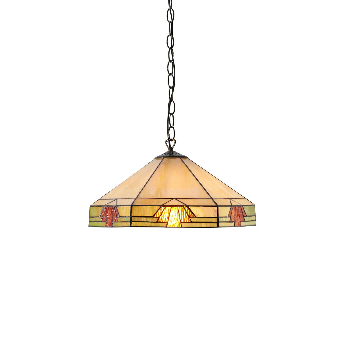 Endon Lighting - 64285 - Endon Tiffany Lighting 64285 Indoor Pendant Light Nevada Range 60W E27 GLS Dimmable