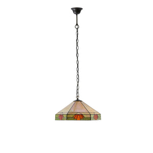 Endon Lighting - 64285 - Endon Tiffany Lighting 64285 Indoor Pendant Light Nevada Range 60W E27 GLS Dimmable