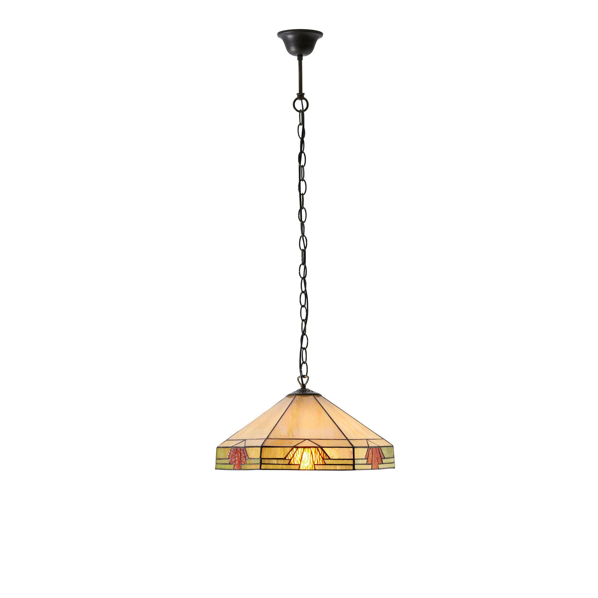 Endon Lighting - 64285 - Endon Tiffany Lighting 64285 Indoor Pendant Light Nevada Range 60W E27 GLS Dimmable