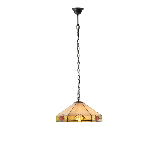 Endon Lighting - 64285 - Endon Tiffany Lighting 64285 Indoor Pendant Light Nevada Range 60W E27 GLS Dimmable