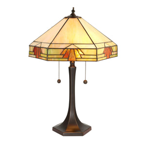 Endon Lighting - 64286 - Endon Tiffany Lighting 64286 Indoor Table Light Nevada Range 2 x 60W E27 GLS Non-dimmable