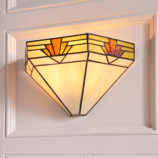 Endon Lighting - 64288 - Endon Tiffany Lighting 64288 Indoor Wall Light Nevada Range 40W E14 golf Dimmable