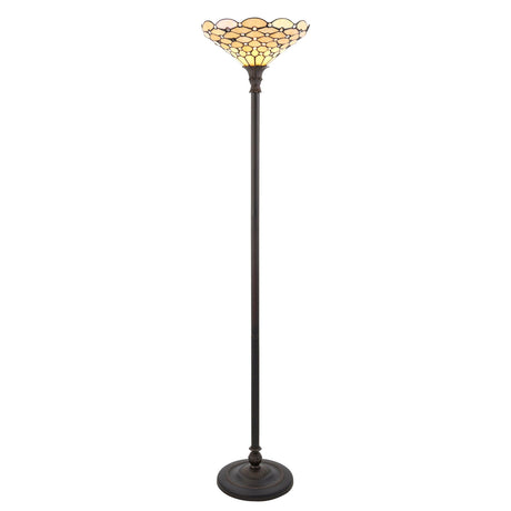 Endon Lighting - 64299 - Endon Tiffany Lighting 64299 Indoor Floor Light Pearl Range 60W E27 GLS Non-dimmable