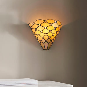 Endon Lighting - 64302 - Endon Tiffany Lighting 64302 Indoor Wall Light Pearl Range 40W E14 golf Dimmable