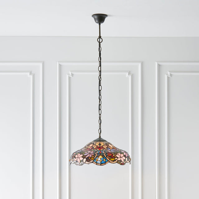 Endon Lighting - 64325 - Endon Tiffany Lighting 64325 Indoor Pendant Light Sullivan Range 60W E27 GLS Dimmable