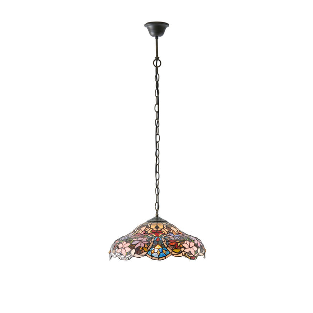 Endon Lighting - 64325 - Endon Tiffany Lighting 64325 Indoor Pendant Light Sullivan Range 60W E27 GLS Dimmable