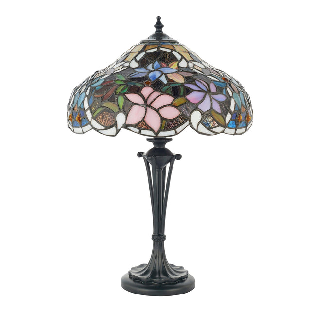 Endon Lighting - 64327 - Endon Tiffany Lighting 64327 Indoor Table Light Sullivan Range 2 x 40W E14 candle Non-dimmable