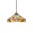 Endon Lighting - 64384 - Endon Tiffany Lighting 64384 Indoor Pendant Light Willow Range 3 x 60W E27 GLS Dimmable