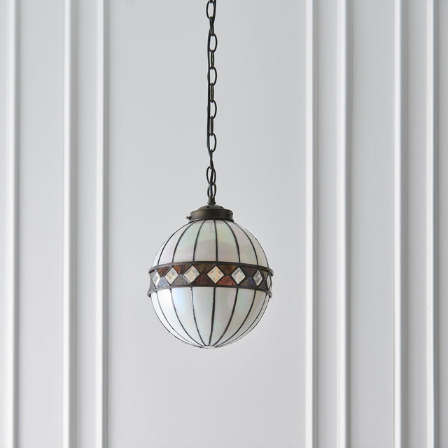 Endon Lighting - 67044 - Endon Tiffany Lighting 67044 Indoor Pendant Light Fargo Range 40W E14 golf Dimmable