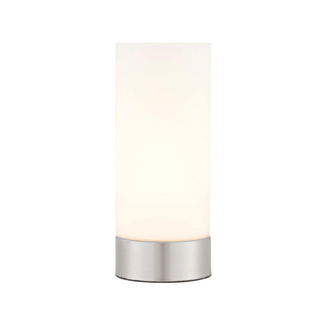 Endon Lighting - 67517 - Endon Lighting 67517 Dara Indoor Table Lamps Brushed nickel plate & opal glass Dimmer included