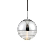 Endon Lighting - 68959 - Endon Lighting 68959 Paloma Indoor Pendant Light Chrome plate & clear ribbed glass Dimmable