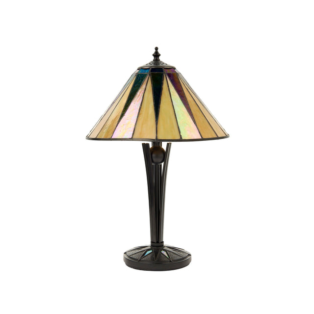 Endon Lighting - 70367 - Endon Tiffany Lighting 70367 Indoor Table Light Dark star Range 40W E14 golf Non-dimmable