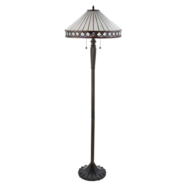 Endon Lighting - 70936 - Endon Tiffany Lighting 70936 Indoor Floor Light Fargo Range 2 x 60W E27 GLS Non-dimmable