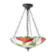 Endon Lighting - 70946 - Endon Tiffany Lighting 70946 Indoor Pendant Light Botanica Range 3 x 60W E27 GLS Dimmable