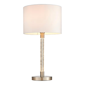 Endon Lighting - 71621 - Endon Lighting 71621 Andromeda Indoor Table Lamps Satin chrome plate & vintage white fabric Dimmer included