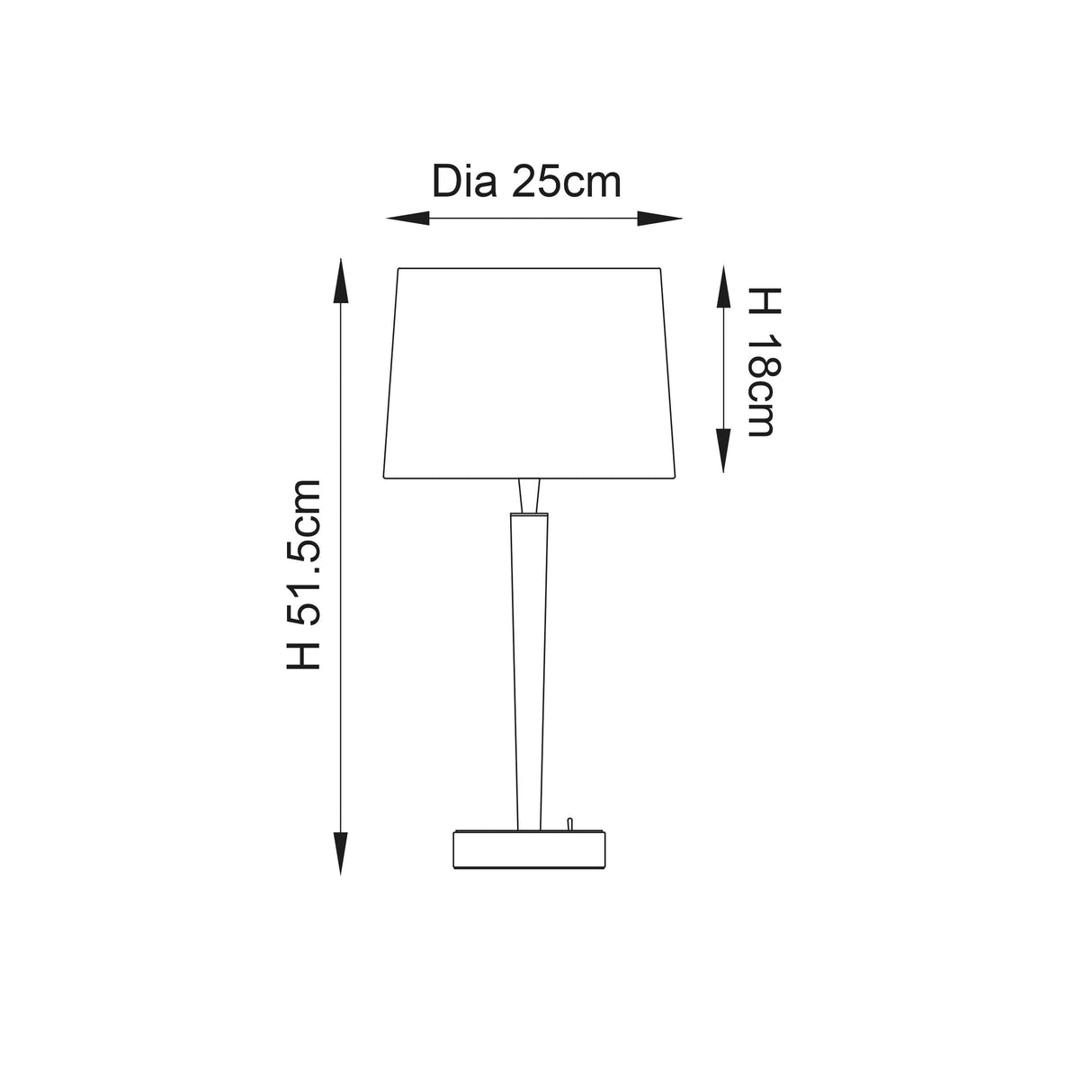 Endon Lighting - 72175 - Endon Lighting 72175 Syon Indoor Table Lamps Bright nickel plate & mink fabric Non-dimmable