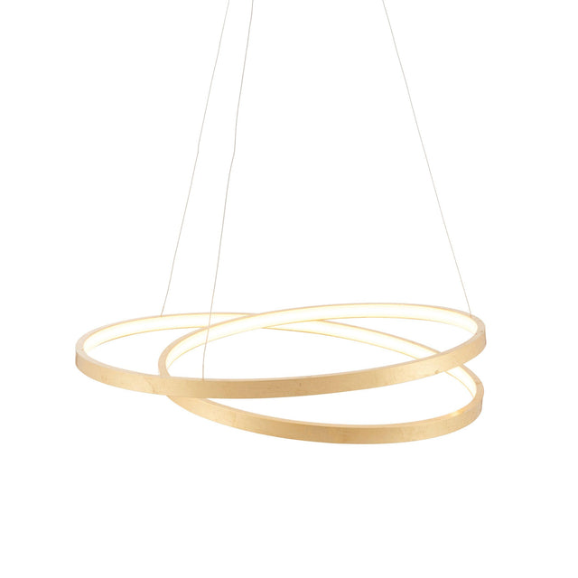 Endon Lighting - 72479 - Endon Lighting 72479 Scribble Indoor Pendant Light Gold leaf & frosted acrylic Non-dimmable