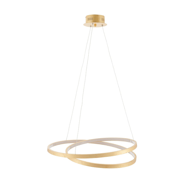 Endon Lighting - 72479 - Endon Lighting 72479 Scribble Indoor Pendant Light Gold leaf & frosted acrylic Non-dimmable