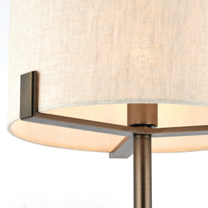 Endon Lighting - 72631 - Endon Lighting 72631 Hayfield Indoor Table Lamps Brushed bronze finish & natural linen Non-dimmable