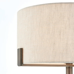 Endon Lighting - 72631 - Endon Lighting 72631 Hayfield Indoor Table Lamps Brushed bronze finish & natural linen Non-dimmable