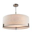 Endon Lighting - 72635 - Endon Lighting 72635 Hayfield Indoor Pendant Light Brushed bronze finish & natural linen Dimmable