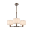 Endon Lighting - 73016 - Endon Lighting 73016 Daley Indoor Pendant Light Dark antique bronze plate & marble fabric Dimmable