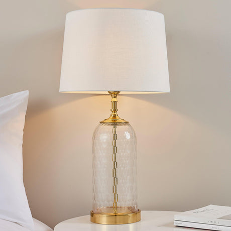 Endon Lighting - 73106 - Endon Lighting 73106 Wistow Indoor Table Lamps Solid brass & clear glass Non-dimmable