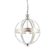 Endon Lighting - 73108 - Endon Lighting 73108 Vienna Indoor Pendant Light Bright nickel plated brass & clear glass Dimmable