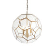 Endon Lighting - 73560 - Endon Lighting 73560 Miele Indoor Pendant Light Antique brass plate & clear glass Dimmable