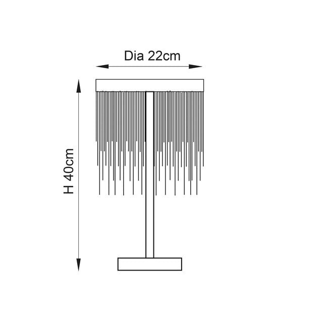 Endon Lighting - 73769 - Endon Lighting 73769 Zelma Indoor Table Lamps Chrome plate & silver effect chain Non-dimmable