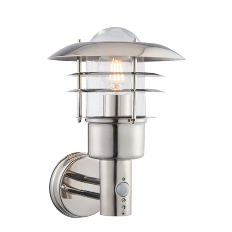Endon Lighting - 74702 - Endon Lighting 74702 Dexter Outdoor Wall Light Polished stainless steel & clear glass Non-dimmable
