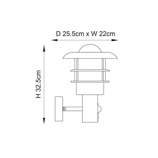 Endon Lighting - 74702 - Endon Lighting 74702 Dexter Outdoor Wall Light Polished stainless steel & clear glass Non-dimmable