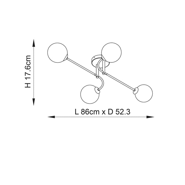 Endon Lighting - 75959 - Semi Flush Light