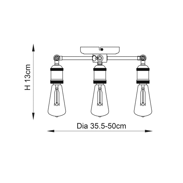 Endon Lighting - 76124 - Semi Flush Light