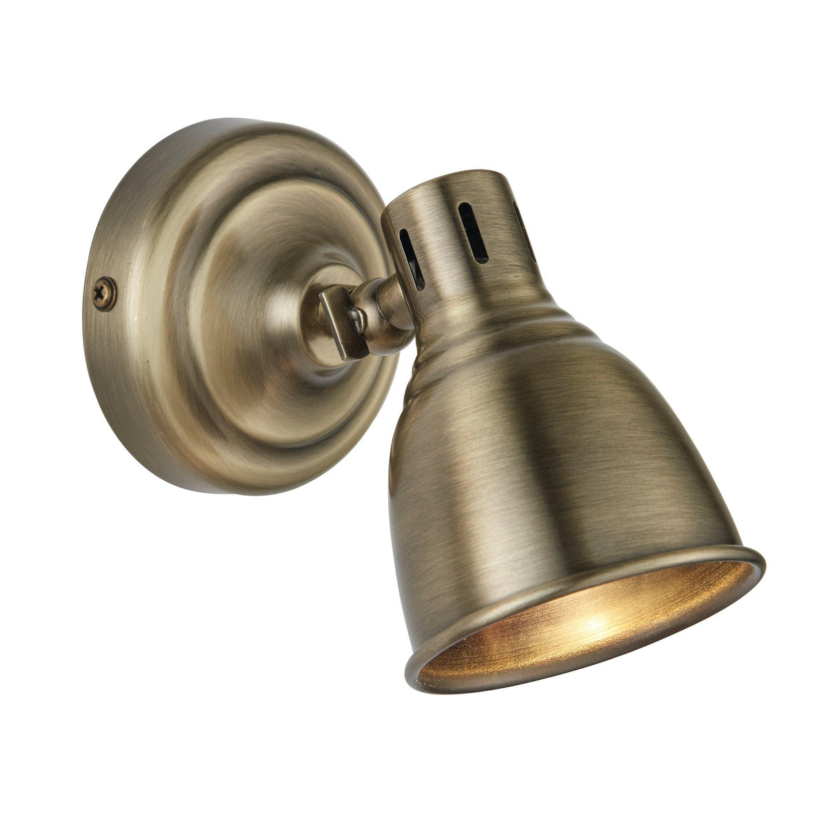 Endon Lighting - 76277 - Endon Lighting 76277 Westbury Indoor Spot Light Antique brass plate Non-dimmable