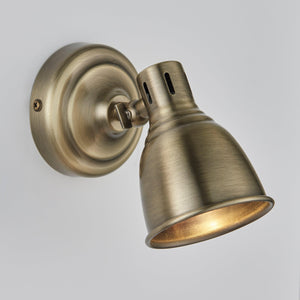 Endon Lighting - 76277 - Endon Lighting 76277 Westbury Indoor Spot Light Antique brass plate Non-dimmable