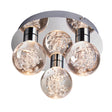 Endon Lighting - 76364 - Endon Lighting 76364 Versa Bathroom Flush Light Chrome plate & clear bubble acrylic Non-dimmable