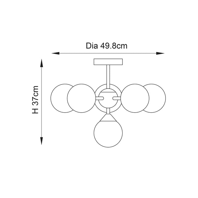 Endon Lighting - 76501 - Semi Flush Light