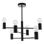 Endon Lighting - 76502 - Endon Lighting 76502 Studio Indoor Semi flush Light Matt black Dimmable