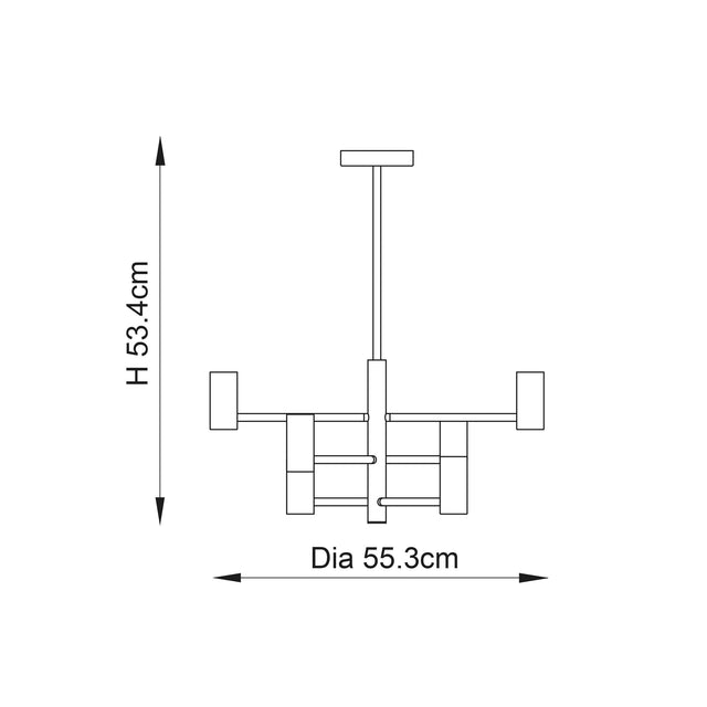 Endon Lighting - 76502 - Semi Flush Light