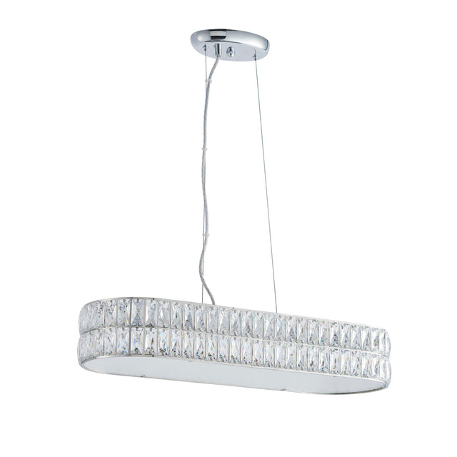 Endon Lighting - 76514 - Endon Lighting 76514 Verina Indoor Pendant Light Clear crystal & chrome plate Non-dimmable