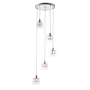 Endon Lighting - 76520 - Endon Lighting 76520 Verina Indoor Pendant Light Chrome plate & clear glass Dimmable