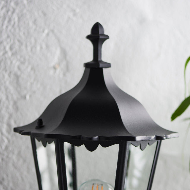 Endon Lighting - 76546 - Endon Lighting 76546 Burford Outdoor Wall Light Matt black & clear glass Dimmable