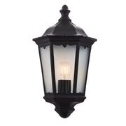 Endon Lighting - 76547 - Endon Lighting 76547 Burford Outdoor Wall Light Matt black & clear glass Dimmable