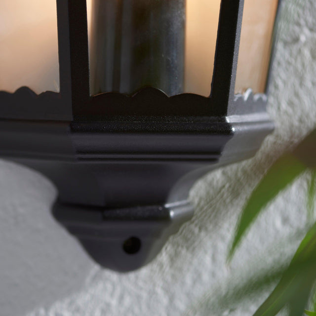 Endon Lighting - 76547 - Endon Lighting 76547 Burford Outdoor Wall Light Matt black & clear glass Dimmable