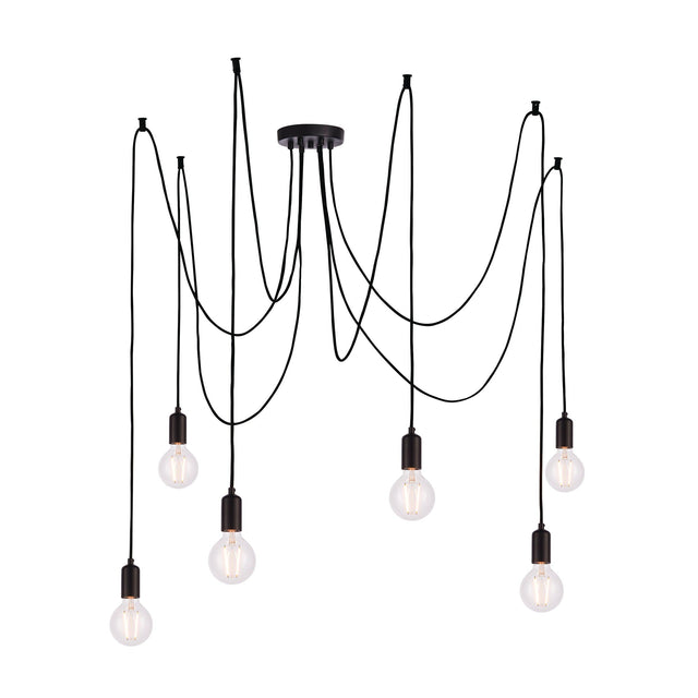 Endon Lighting - 76583 - Endon Lighting 76583 Studio Indoor Pendant Light Matt black Dimmable