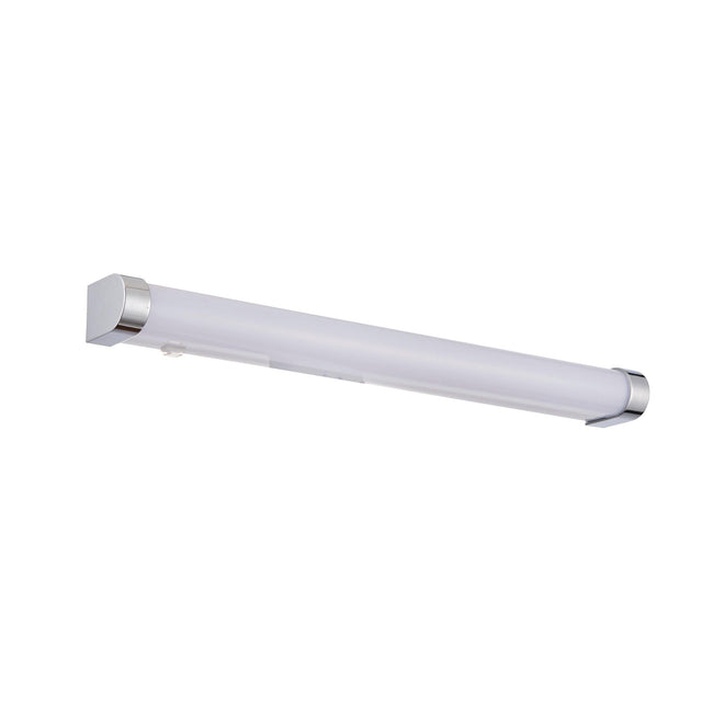 Endon Lighting - 76656 - Endon Lighting 76656 Moda Bathroom Wall Light White ribbed & chrome effect plastic Non-dimmable